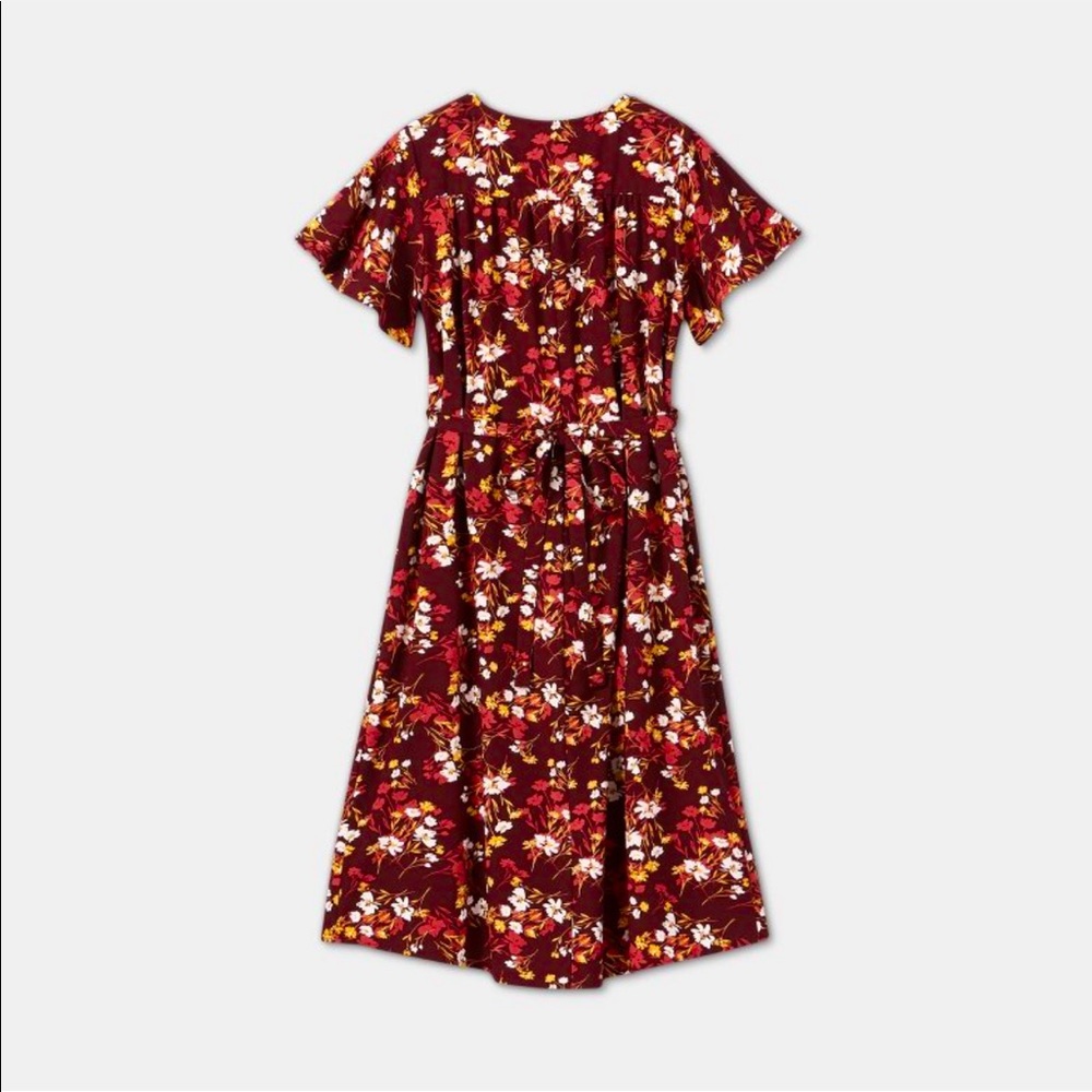 🎁Floral Print Short Sleeve Woven Maternity Dress - Picture 1 of 2